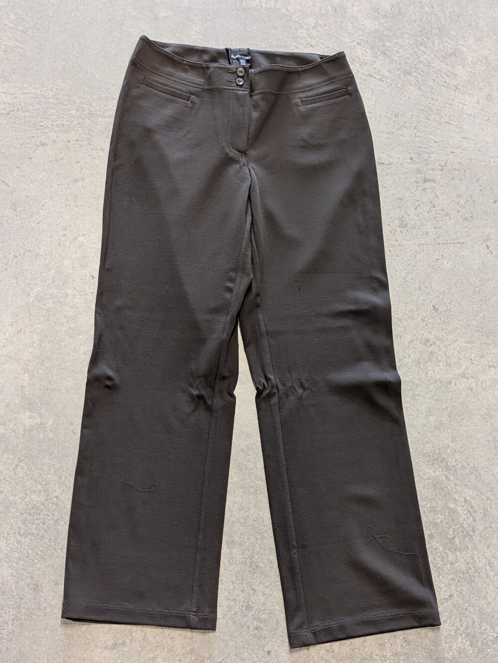 nwt EILEEN FISHER milano viscose knit straight trousers M - Picture 1 of 7